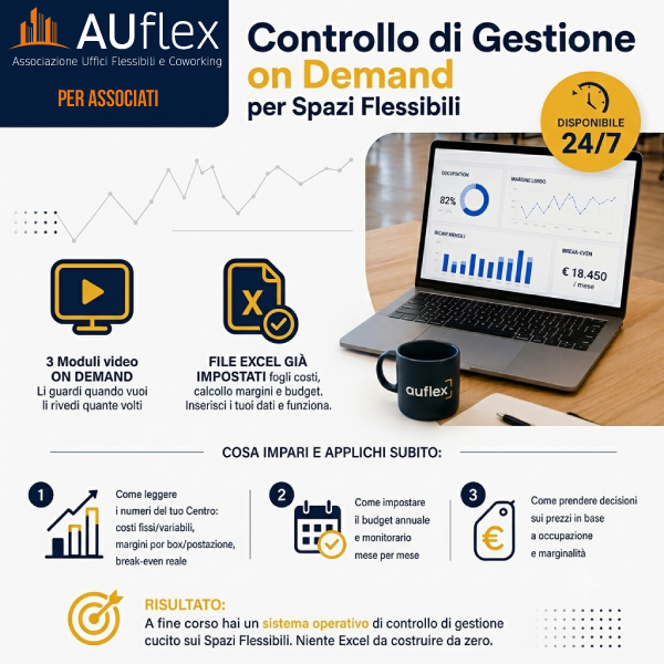 Controllo di gestione on Demand per Spazi Flessibili